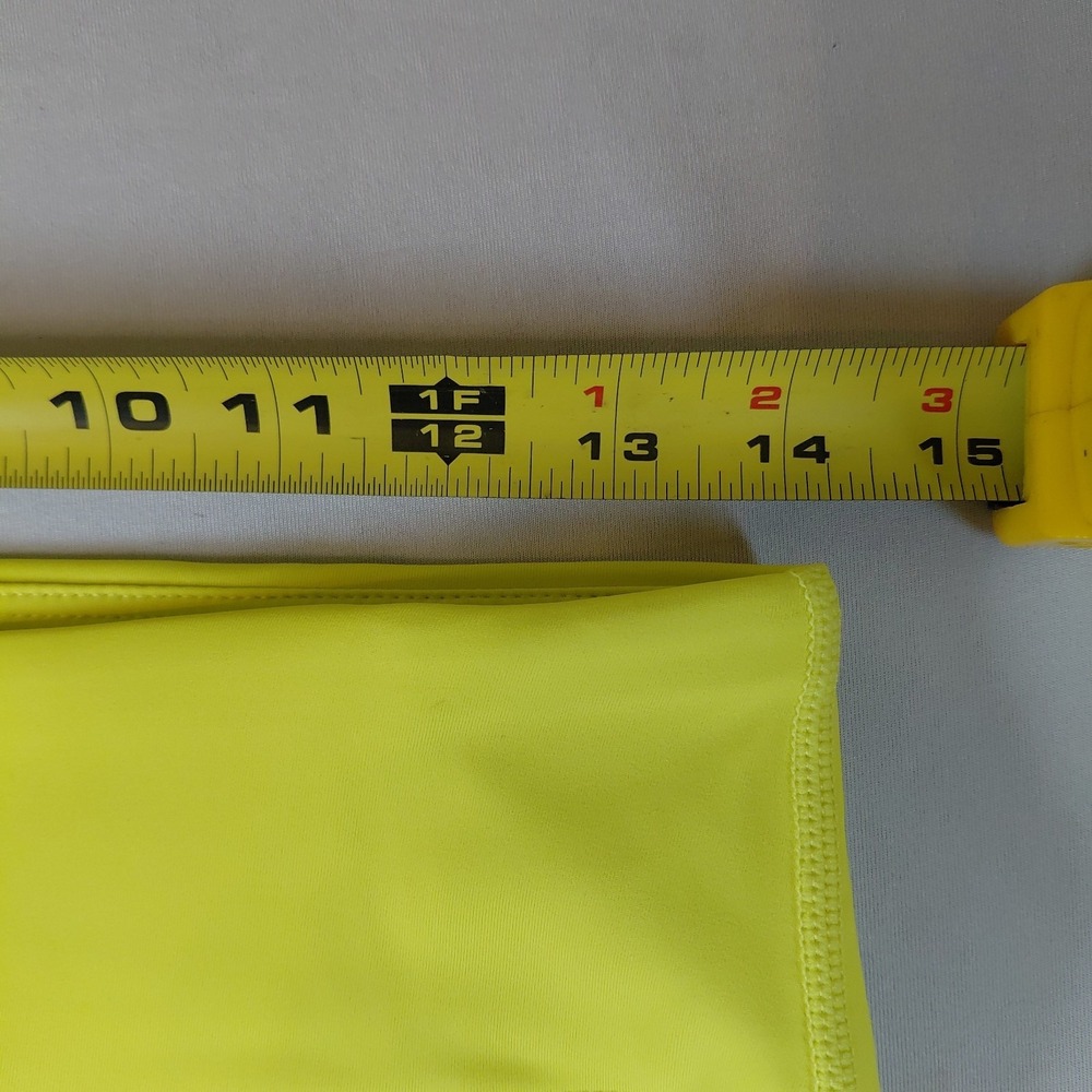 NWT Fila Women's Fired Up Logo Bike Shorts Large MSRP $32 FW211115 Bright Yellow - Picture 9 of 11